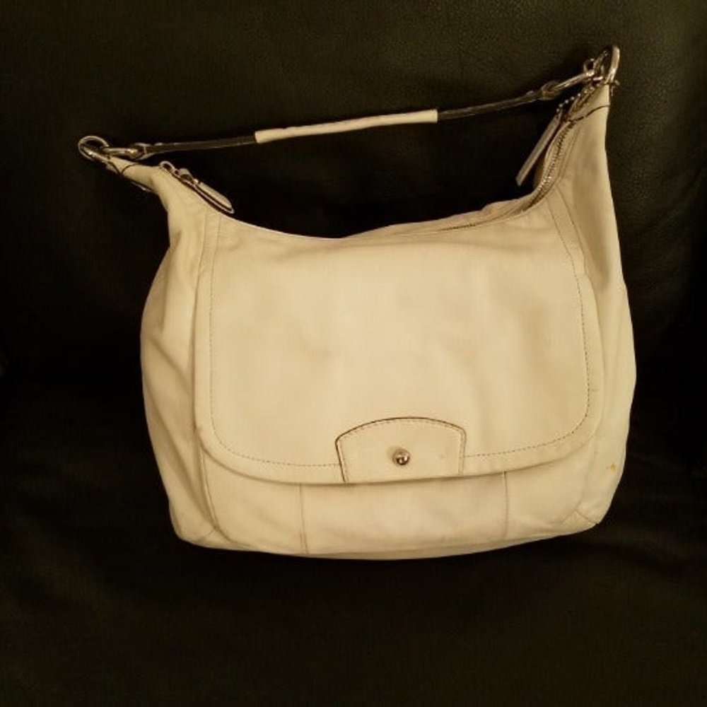 Like New White Coach Purse